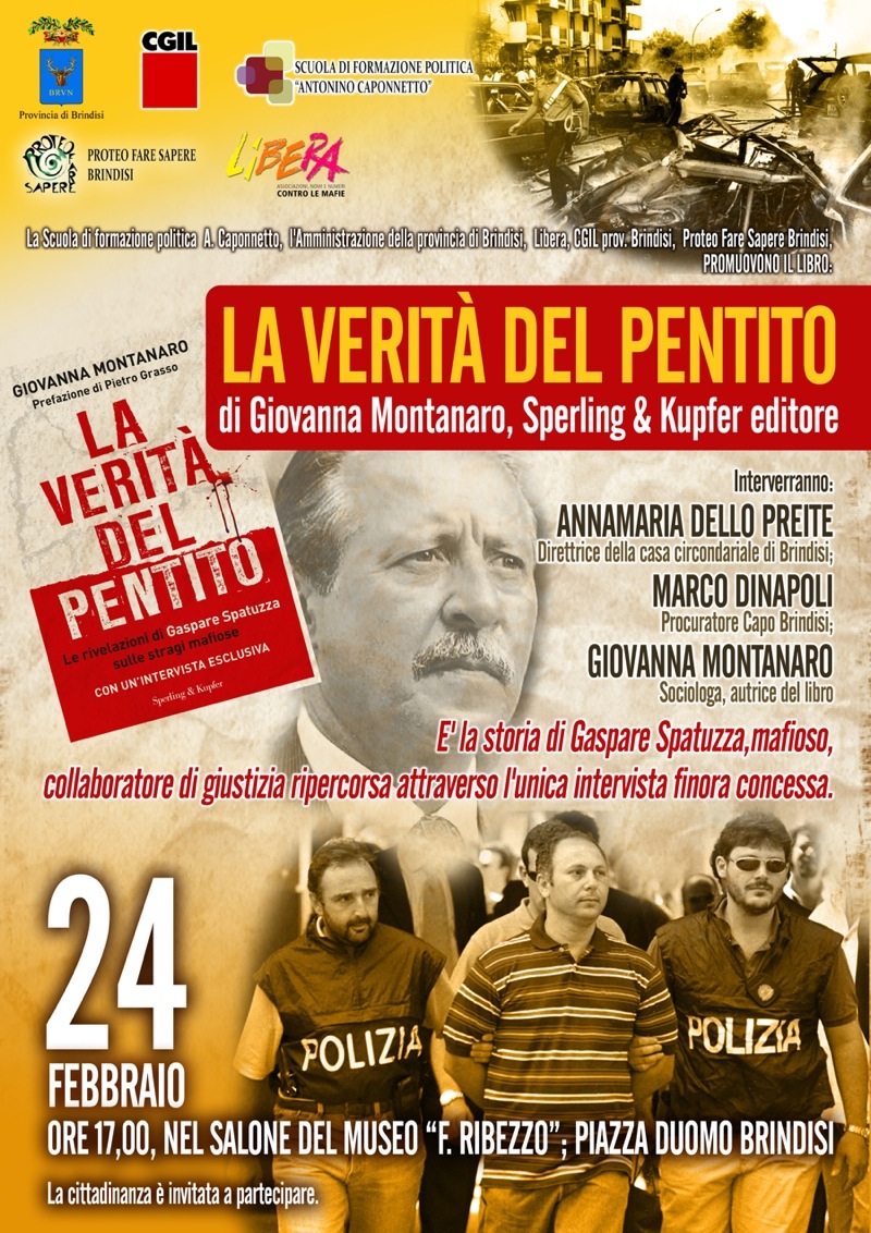 La Verità del Pentito - 24 febbraio 2015 - Museo F.Ribezzo Piazza Duomo, Brindisi