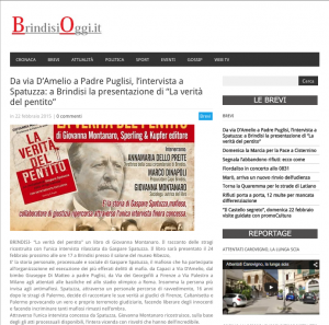 La Verità del Pentito - BrindisiOggi - 23 febbraio 2015